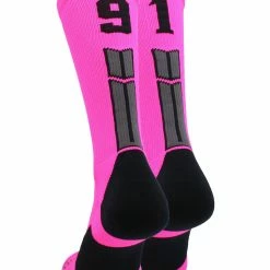 Cheap ๐ MadSportsStuff Neon Pink And Black Player ID Custom Number Crew ๐งฆ Socks For ๐ Basketball Lacrosse Volleyball Boys And ๐ง Girls Lacrosse ๐งฆ Socks ๐ 142 MadSportsStuff Neon Pink And Black Player ID Custom Number Crew Socks For Basketball Lacrosse Volleyball Boys And Girls Lacrosse Socks