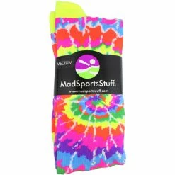 MadSportsStuff Crazy Tie Dye Socks Over The Calf - Softball, Soccer And More
