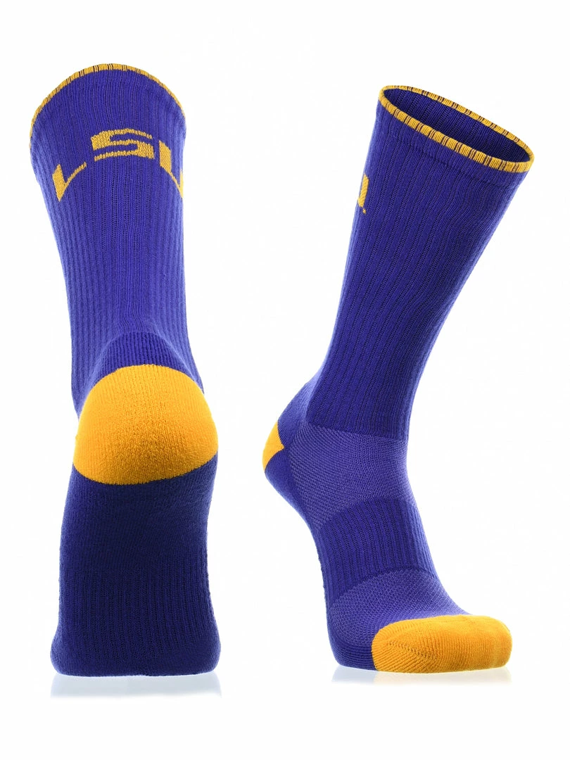 Discount โ TCK LSU Tigers ๐งฆ Socks Campus Legend Crew Length ๐ 4 TCK LSU Tigers Socks Campus Legend Crew Length