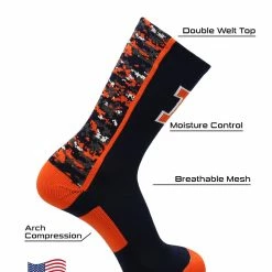 Promo ๐ TCK Illinois Fighting Illini ๐งฆ Socks Digital Camo Crew ๐ 9 TCK Illinois Fighting Illini Socks Digital Camo Crew