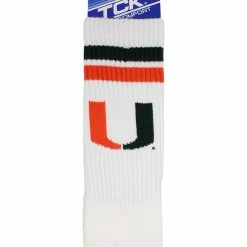 Best Sale ๐ฅ TCK Miami Hurricanes ๐งฆ Socks Throwback Tube ๐งฆ Socks ๐ 8 TCK Miami Hurricanes Socks Throwback Tube Socks