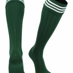 TCK Euro Style 3 Stripe Soccer Socks With Fold Down Top