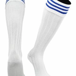 TCK Euro Style 3 Stripe Soccer Socks With Fold Down Top