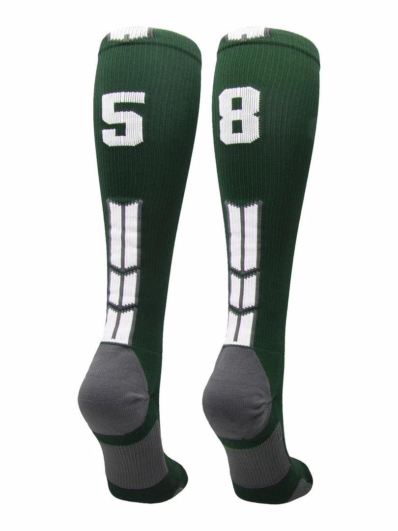 Best Pirce ๐ MadSportsStuff Dark Green Player ID Custom Number Over The Calf ๐งฆ Socks For ๐ฅ Softball โพ Baseball Football Boys And ๐ง Girls ๐ฅ Softball ๐งฆ Socks ๐คฉ 22 MadSportsStuff Dark Green Player ID Custom Number Over The Calf Socks For Softball Baseball Football Boys And Girls Softball Socks