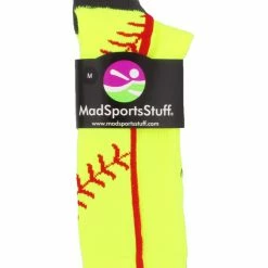 MadSportsStuff Softball Socks Or Baseball Socks With Stitches In Crew Length (multiple Colors)