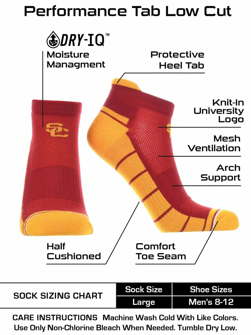 Top 10 ๐ฅ TCK All Schools USC Trojans Low Cut Ankle ๐งฆ Socks With Tab ๐งจ 3 TCK All Schools USC Trojans Low Cut Ankle Socks With Tab