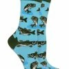 WHD Crazy Socks - Crew Bass Socks Gift For Bass Fishing Lovers