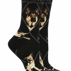 WHD Crazy Socks - Crew German Shepherd Socks For Women Gift For Dog Lovers