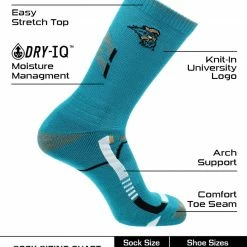TCK All Schools Coastal Carolina Chanticleers Socks Coastal Carolina University Chanticleers Champion Crew Socks