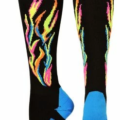 MadSportsStuff Flame Soccer Style Over The Calf Athletic Socks (multiple Colors)