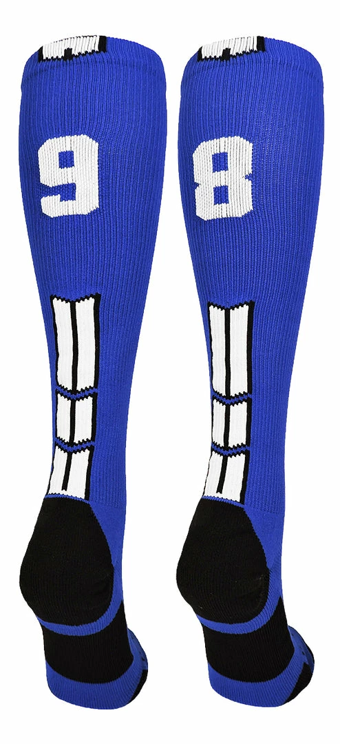Best Sale ๐ MadSportsStuff โพ Baseball ๐งฆ Socks Royal Player ID Custom Number Over The Calf ๐งฆ Socks For ๐ฅ Softball โพ Baseball Football Boys And ๐ง Girls ๐ 93 MadSportsStuff Baseball Socks Royal Player ID Custom Number Over The Calf Socks For Softball Baseball Football Boys And Girls