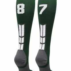 Hot Sale โ๏ธ MadSportsStuff Dark Green Player ID Custom Number Over The Calf ๐งฆ Socks For ๐ฅ Softball โพ Baseball Football Boys And ๐ง Girls ๐ 148 MadSportsStuff Dark Green Player ID Custom Number Over The Calf Socks For Softball Baseball Football Boys And Girls