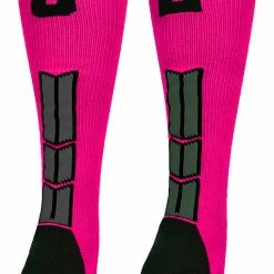 Discount ๐ฅ MadSportsStuff Neon Pink And Black Player ID Custom Number Over The Calf ๐งฆ Socks For ๐ฅ Softball โพ Baseball Football Boys And ๐ง Girls โพ Baseball ๐งฆ Socks ๐ 133 MadSportsStuff Neon Pink And Black Player ID Custom Number Over The Calf Socks For Softball Baseball Football Boys And Girls Baseball Socks