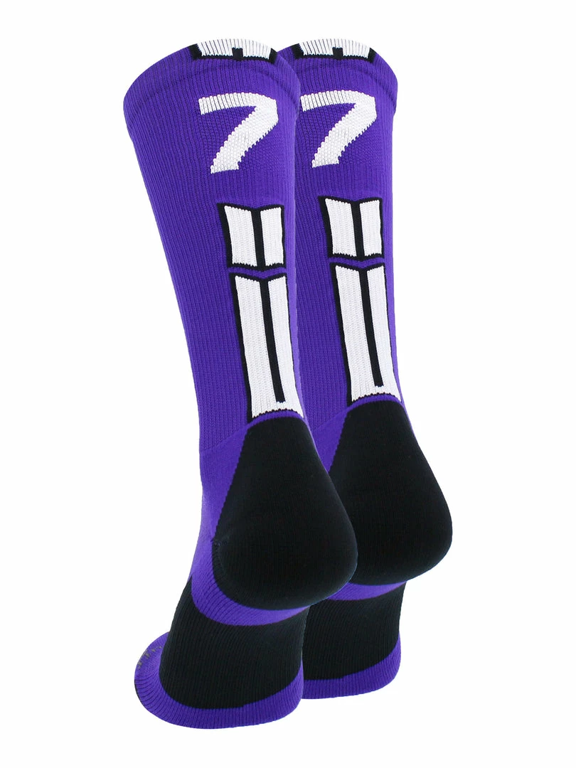 Brand new ๐ฅฐ MadSportsStuff Purple Player ID Custom Number Crew ๐งฆ Socks For ๐ Basketball Lacrosse Volleyball Boys And ๐ง Girls ๐ 52 MadSportsStuff Purple Player ID Custom Number Crew Socks For Basketball Lacrosse Volleyball Boys And Girls