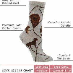 WHD Chocolate Lab Socks For Women Gift For Dog Lovers Crazy Socks - Crew