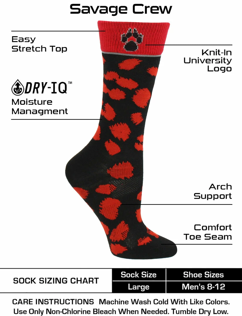 Best deal ๐งจ TCK New Mexico Lobos ๐งฆ Socks ๐ฉ Womens Savage Crew ๐งฆ Socks All Schools ๐ 3 TCK New Mexico Lobos Socks Womens Savage Crew Socks All Schools