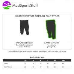 Best Sale โ MadSportsStuff ๐ฉ Womens ๐ฅ Softball Pants Capri Length Pro Line ๐ฅฐ 8 MadSportsStuff Womens Softball Pants Capri Length Pro Line