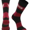 TCK All Schools Texas State Bobcats Socks Game Day Striped Crew Socks