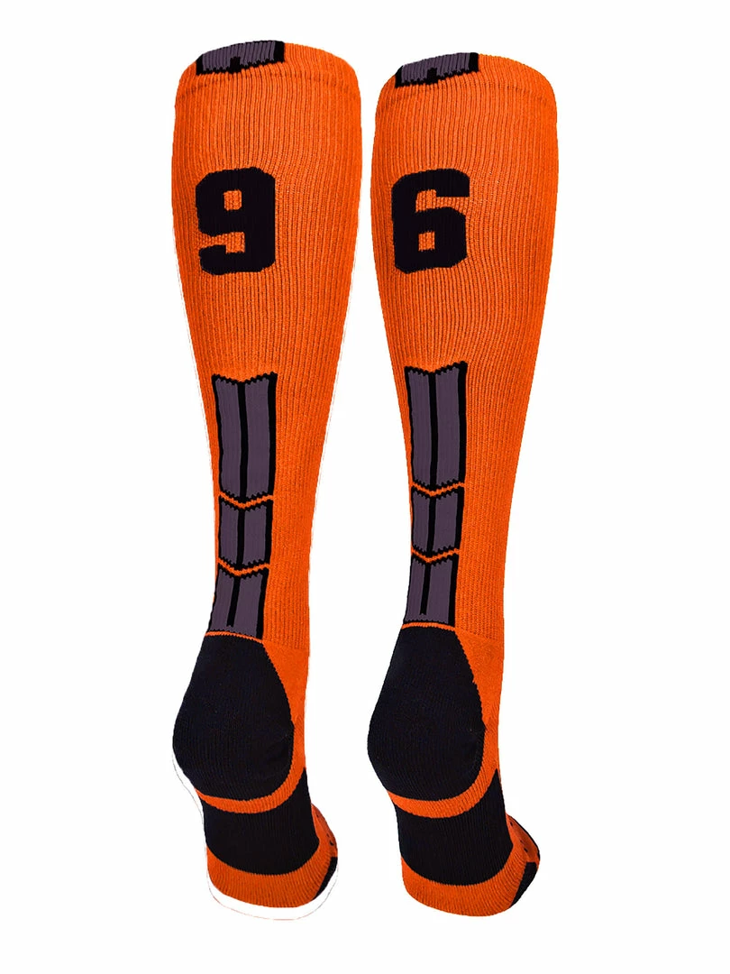 Best Sale ๐ MadSportsStuff ๐ฅ Softball ๐งฆ Socks Orange And Black Player ID Custom Number Over The Calf ๐งฆ Socks For ๐ฅ Softball โพ Baseball Football Boys And ๐ง Girls โญ 34 MadSportsStuff Softball Socks Orange And Black Player ID Custom Number Over The Calf Socks For Softball Baseball Football Boys And Girls