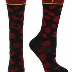 TCK All Schools ASU Sun Devils Socks Womens Savage Crew Socks