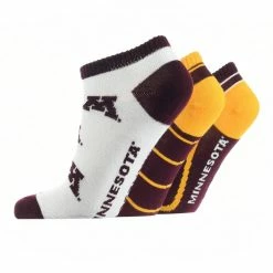 TCK All Schools Minnesota Golden Gophers No Show Socks Full Field 3 Pack