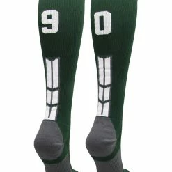 Hot Sale โ๏ธ MadSportsStuff Dark Green Player ID Custom Number Over The Calf ๐งฆ Socks For ๐ฅ Softball โพ Baseball Football Boys And ๐ง Girls ๐ 145 MadSportsStuff Dark Green Player ID Custom Number Over The Calf Socks For Softball Baseball Football Boys And Girls