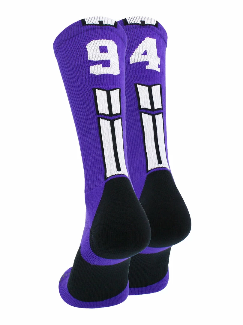 Brand new ๐ฅฐ MadSportsStuff Purple Player ID Custom Number Crew ๐งฆ Socks For ๐ Basketball Lacrosse Volleyball Boys And ๐ง Girls ๐ 35 MadSportsStuff Purple Player ID Custom Number Crew Socks For Basketball Lacrosse Volleyball Boys And Girls