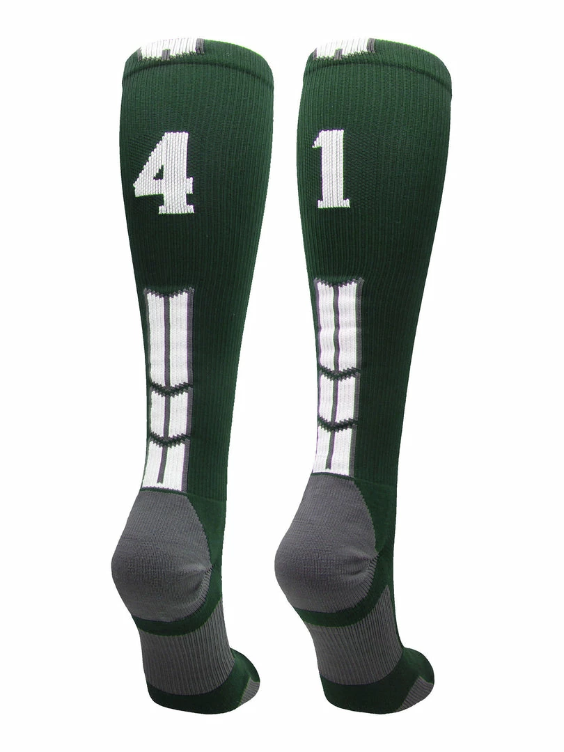 Best Pirce ๐ MadSportsStuff Dark Green Player ID Custom Number Over The Calf ๐งฆ Socks For ๐ฅ Softball โพ Baseball Football Boys And ๐ง Girls ๐ฅ Softball ๐งฆ Socks ๐คฉ 89 MadSportsStuff Dark Green Player ID Custom Number Over The Calf Socks For Softball Baseball Football Boys And Girls Softball Socks