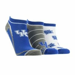 TCK Kentucky Wildcats No Show Socks Full Field 3 Pack All Schools