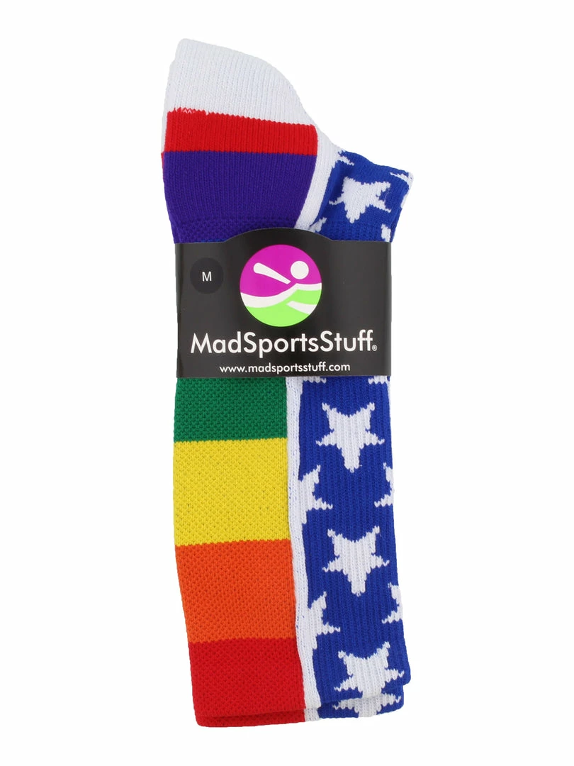 Best Sale ๐ MadSportsStuff Rainbow Pride Crew ๐งฆ Socks ๐คฉ 4 MadSportsStuff Rainbow Pride Crew Socks