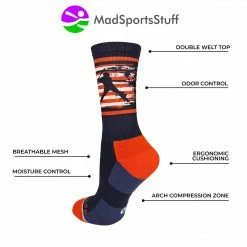Best Pirce ๐ MadSportsStuff USA American Flag โพ Baseball Player Athletic Crew ๐งฆ Socks ๐ฅฐ 8 MadSportsStuff USA American Flag Baseball Player Athletic Crew Socks