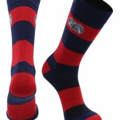 TCK Fresno State Bulldogs Socks Game Day Striped Crew Socks All Schools