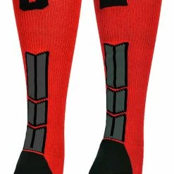 Budget ๐ฏ MadSportsStuff Red And Black Player ID Custom Number Over The Calf ๐งฆ Socks For ๐ฅ Softball โพ Baseball Football Boys And ๐ง Girls โพ Baseball ๐งฆ Socks ๐ 153 MadSportsStuff Red And Black Player ID Custom Number Over The Calf Socks For Softball Baseball Football Boys And Girls Baseball Socks