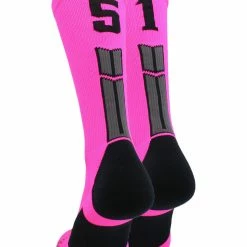 Best deal ๐ฏ MadSportsStuff Neon Pink And Black Player ID Custom Number Crew ๐งฆ Socks For ๐ Basketball Lacrosse Volleyball Boys And ๐ง Girls ๐คฉ 133 MadSportsStuff Neon Pink And Black Player ID Custom Number Crew Socks For Basketball Lacrosse Volleyball Boys And Girls