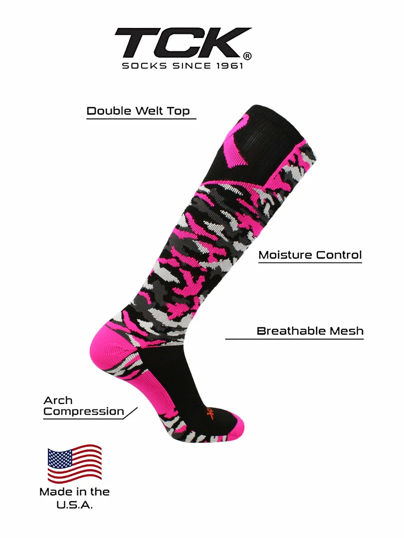 Coupon ๐ TCK โพ Baseball ๐งฆ Socks Woodland Camo Breast Cancer Awareness Over The Calf ๐งฆ Socks ๐ 4 TCK Baseball Socks Woodland Camo Breast Cancer Awareness Over The Calf Socks