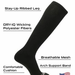 TCK Over The Calf Work Socks For Men And Women 9-11 10-13 13-15 Moisture Wicking Tall Cushioned Boot Socks 6-pack