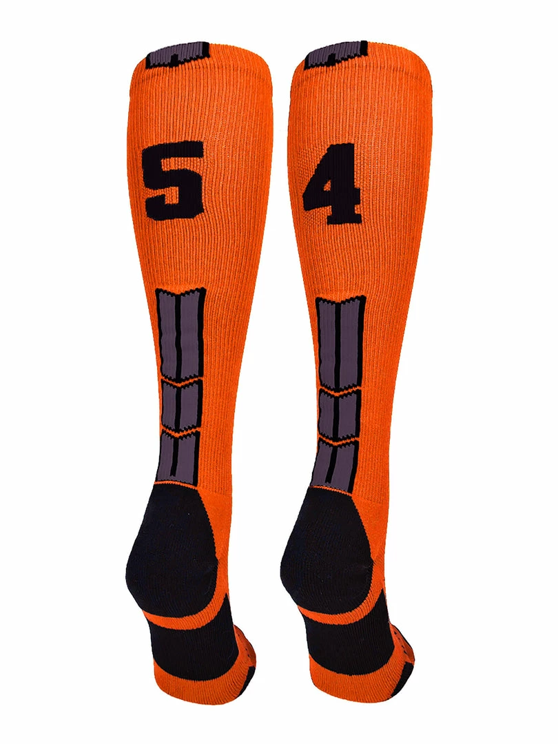 Best Sale ๐ MadSportsStuff ๐ฅ Softball ๐งฆ Socks Orange And Black Player ID Custom Number Over The Calf ๐งฆ Socks For ๐ฅ Softball โพ Baseball Football Boys And ๐ง Girls โญ 26 MadSportsStuff Softball Socks Orange And Black Player ID Custom Number Over The Calf Socks For Softball Baseball Football Boys And Girls