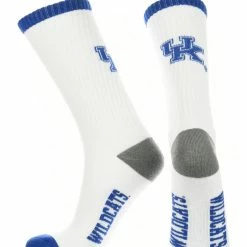 TCK Kentucky Wildcats Socks Basic Crew White Socks