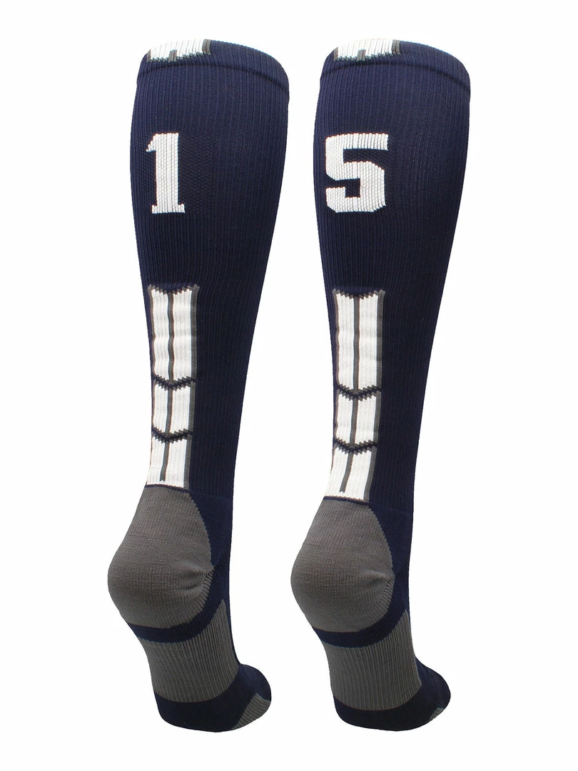 Best Sale ๐คฉ MadSportsStuff Navy Player ID Custom Number Over The Calf ๐งฆ Socks For ๐ฅ Softball โพ Baseball Football Boys And ๐ง Girls โจ 66 MadSportsStuff Navy Player ID Custom Number Over The Calf Socks For Softball Baseball Football Boys And Girls