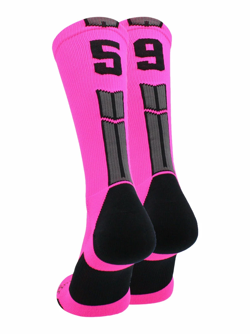 Best deal ๐ฏ MadSportsStuff Neon Pink And Black Player ID Custom Number Crew ๐งฆ Socks For ๐ Basketball Lacrosse Volleyball Boys And ๐ง Girls ๐คฉ 20 MadSportsStuff Neon Pink And Black Player ID Custom Number Crew Socks For Basketball Lacrosse Volleyball Boys And Girls