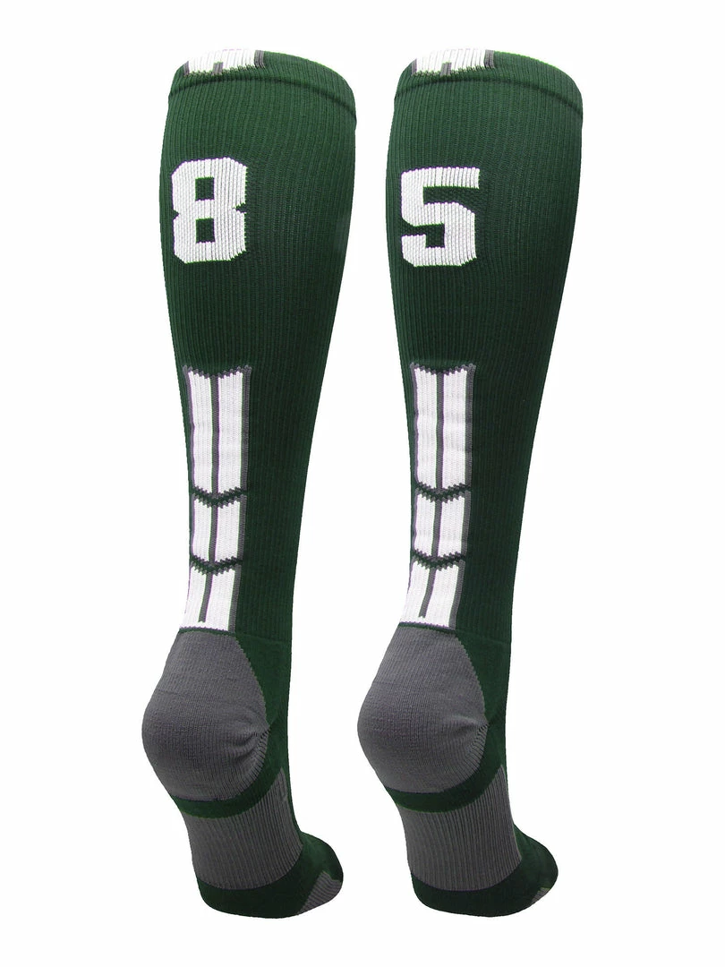 Best Pirce ๐ MadSportsStuff Dark Green Player ID Custom Number Over The Calf ๐งฆ Socks For ๐ฅ Softball โพ Baseball Football Boys And ๐ง Girls ๐ฅ Softball ๐งฆ Socks ๐คฉ 45 MadSportsStuff Dark Green Player ID Custom Number Over The Calf Socks For Softball Baseball Football Boys And Girls Softball Socks