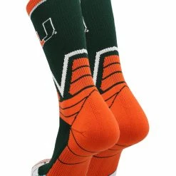 TCK Miami Hurricanes Socks Victory Crew All Schools