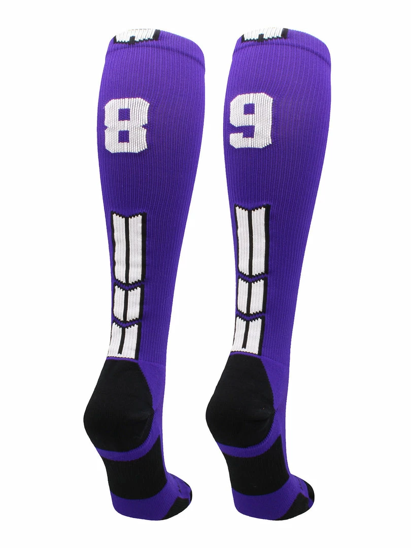 Discount ๐ MadSportsStuff Purple Player ID Custom Number Over The Calf ๐งฆ Socks For ๐ฅ Softball โพ Baseball Football Boys And ๐ง Girls ๐ฅ Softball ๐งฆ Socks ๐ 41 MadSportsStuff Purple Player ID Custom Number Over The Calf Socks For Softball Baseball Football Boys And Girls Softball Socks