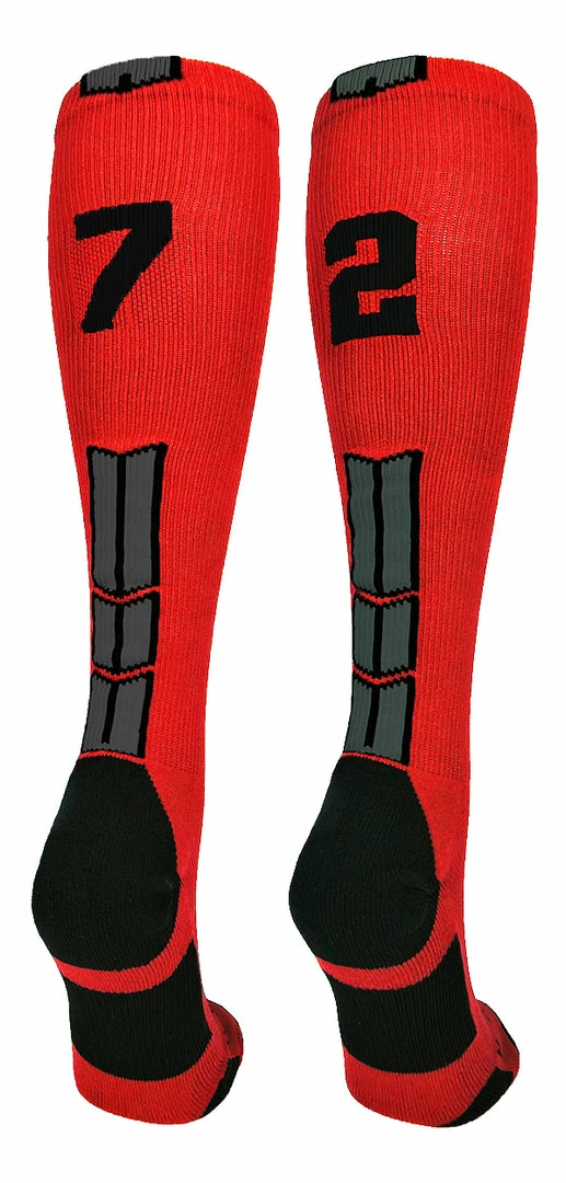 Wholesale π₯° MadSportsStuff βΎ Baseball 𧦠Socks Red And Black Player ID Custom Number Over The Calf 𧦠Socks For π₯ Softball βΎ Baseball Football Boys And π§ Girls π 8 MadSportsStuff Baseball Socks Red And Black Player ID Custom Number Over The Calf Socks For Softball Baseball Football Boys And Girls