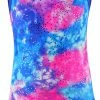 MadSportsStuff Keyhole Style Princess Tie Dye Girls Gymnastics Leotard