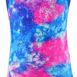 MadSportsStuff Keyhole Style Princess Tie Dye Girls Gymnastics Leotard