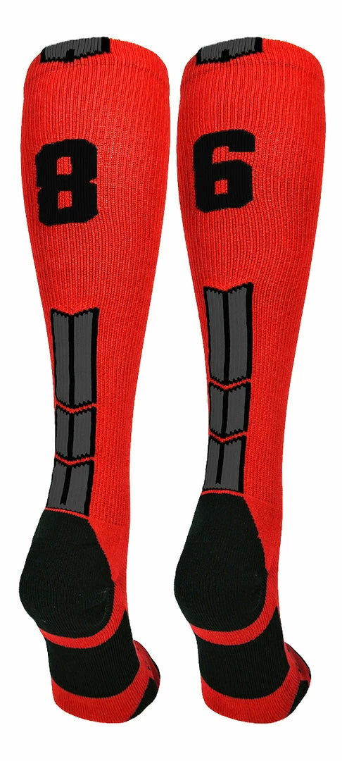 Budget ๐ฏ MadSportsStuff Red And Black Player ID Custom Number Over The Calf ๐งฆ Socks For ๐ฅ Softball โพ Baseball Football Boys And ๐ง Girls โพ Baseball ๐งฆ Socks ๐ 44 MadSportsStuff Red And Black Player ID Custom Number Over The Calf Socks For Softball Baseball Football Boys And Girls Baseball Socks