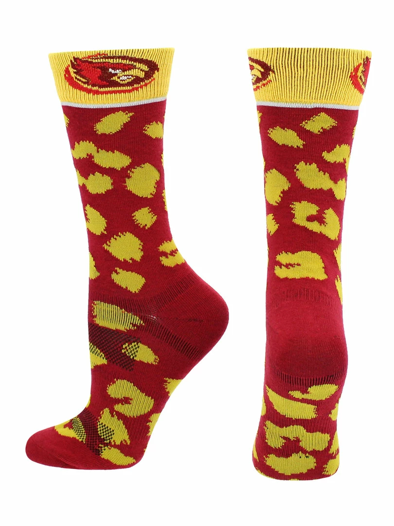 Discount โค๏ธ TCK All Schools Iowa State Cyclones ๐งฆ Socks ๐ฉ Womens Savage Crew ๐งฆ Socks ๐ 5 TCK All Schools Iowa State Cyclones Socks Womens Savage Crew Socks