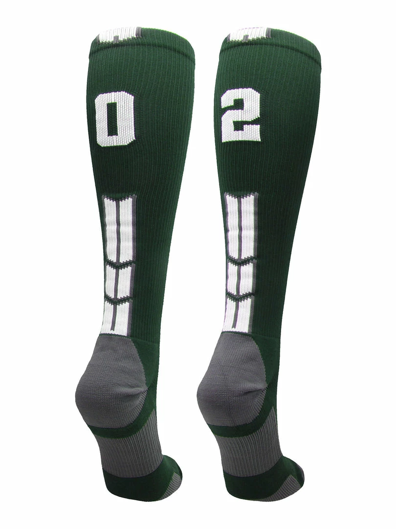 Best Pirce ๐ MadSportsStuff Dark Green Player ID Custom Number Over The Calf ๐งฆ Socks For ๐ฅ Softball โพ Baseball Football Boys And ๐ง Girls ๐ฅ Softball ๐งฆ Socks ๐คฉ 77 MadSportsStuff Dark Green Player ID Custom Number Over The Calf Socks For Softball Baseball Football Boys And Girls Softball Socks