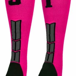 Best Sale ๐ MadSportsStuff โพ Baseball ๐งฆ Socks Neon Pink And Black Player ID Custom Number Over The Calf ๐งฆ Socks For ๐ฅ Softball โพ Baseball Football Boys And ๐ง Girls โจ 135 MadSportsStuff Baseball Socks Neon Pink And Black Player ID Custom Number Over The Calf Socks For Softball Baseball Football Boys And Girls